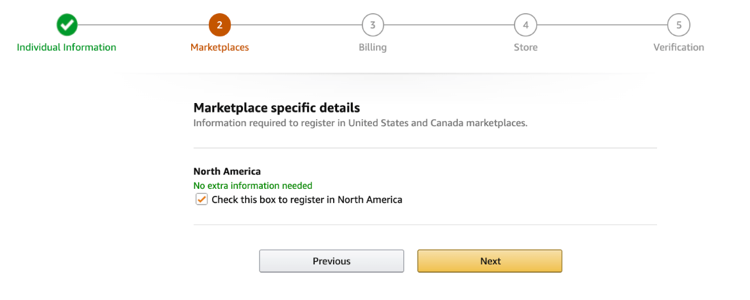 how to Select Marketplace on amazon